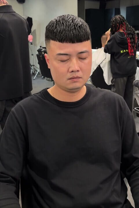 歐美短髮燙 手棒凱薩燙